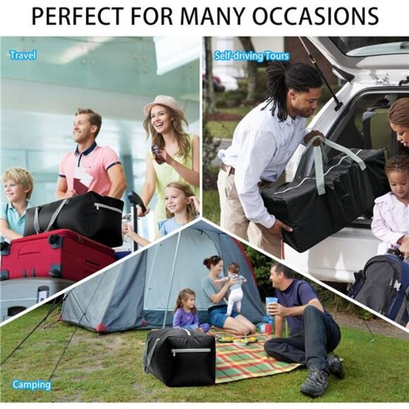 Foldable Duffel Bag 30 Inch 75L Travel Bag Lightweight Water Resistant Large Lug - Picture 5 of 7